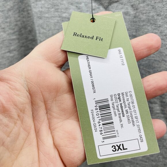 Goodfellow & Co Mens Big & Tall 3XL French Terry Pullover Sweatshirt in Gray 259 - Picture 6 of 7